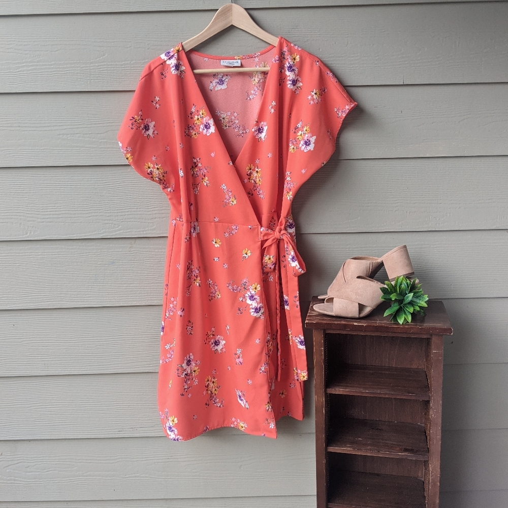 Studio B Floral wrap Dress
